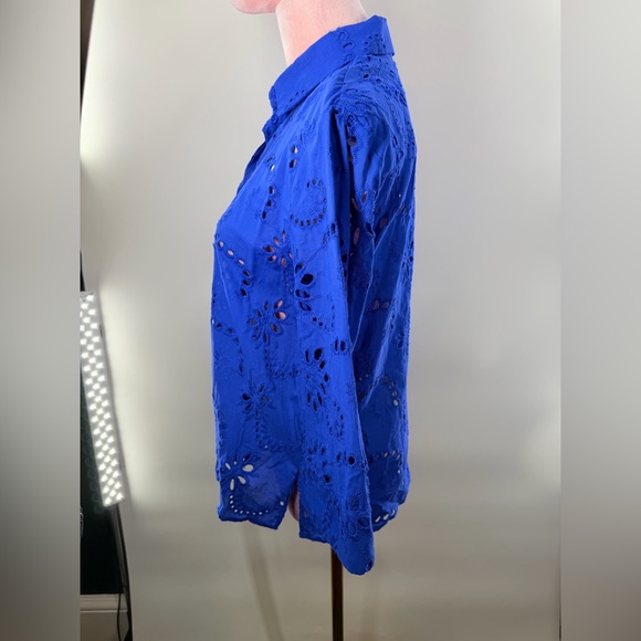 NWOT Zara Embroidered Eyelet Blouse - Picture 9 of 11